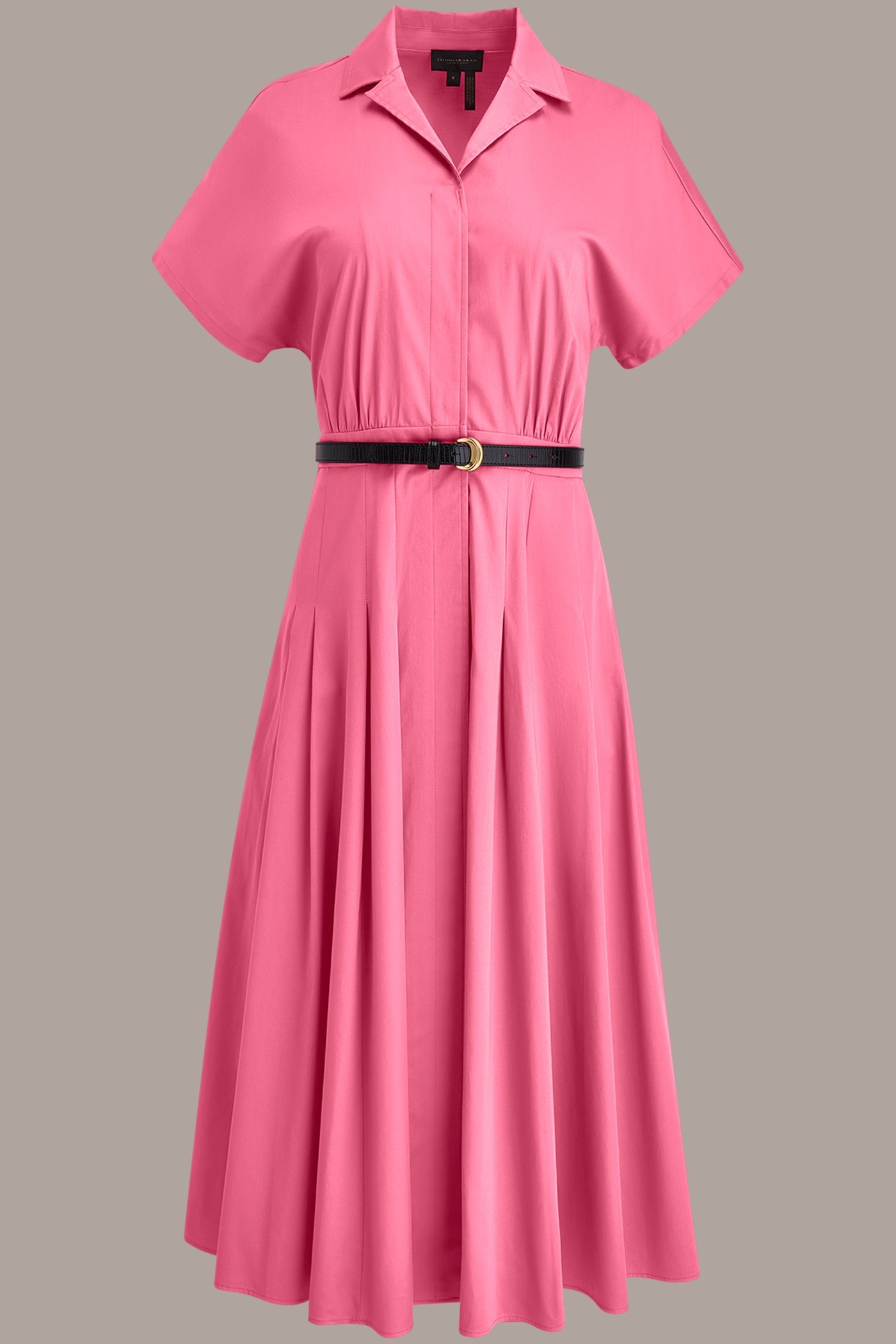 Donna Karan | SHORT SLEEVE BUTTON-FRONT SHIRT DRESS