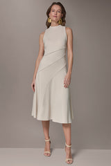 Donna Karan | DIAGONAL RIB MIDI A-LINE DRESS