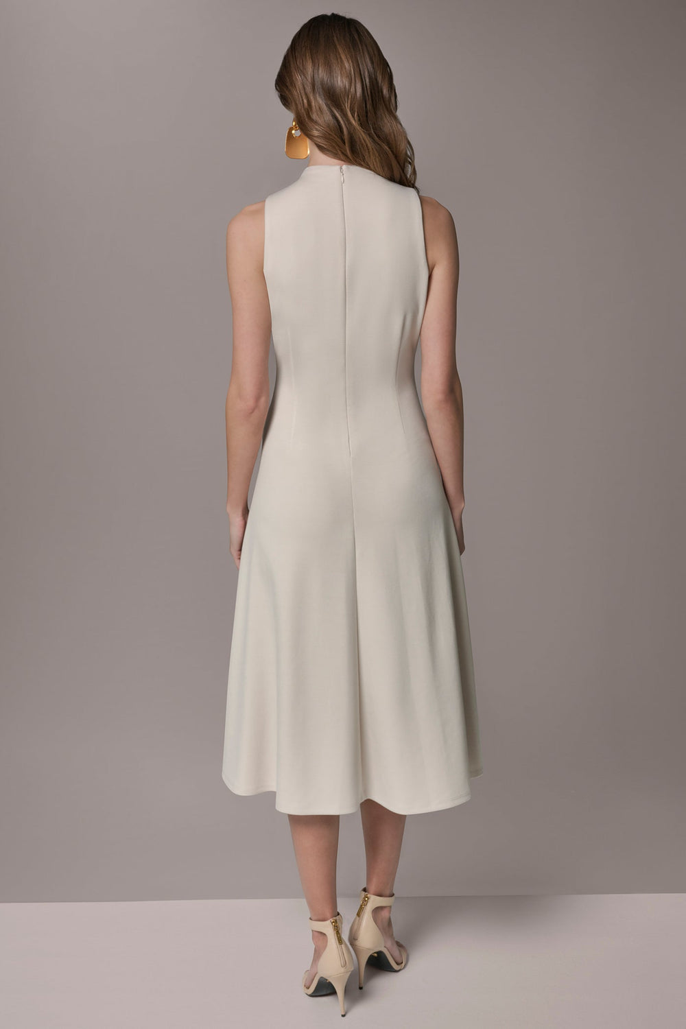 Donna Karan | DIAGONAL RIB MIDI A-LINE DRESS