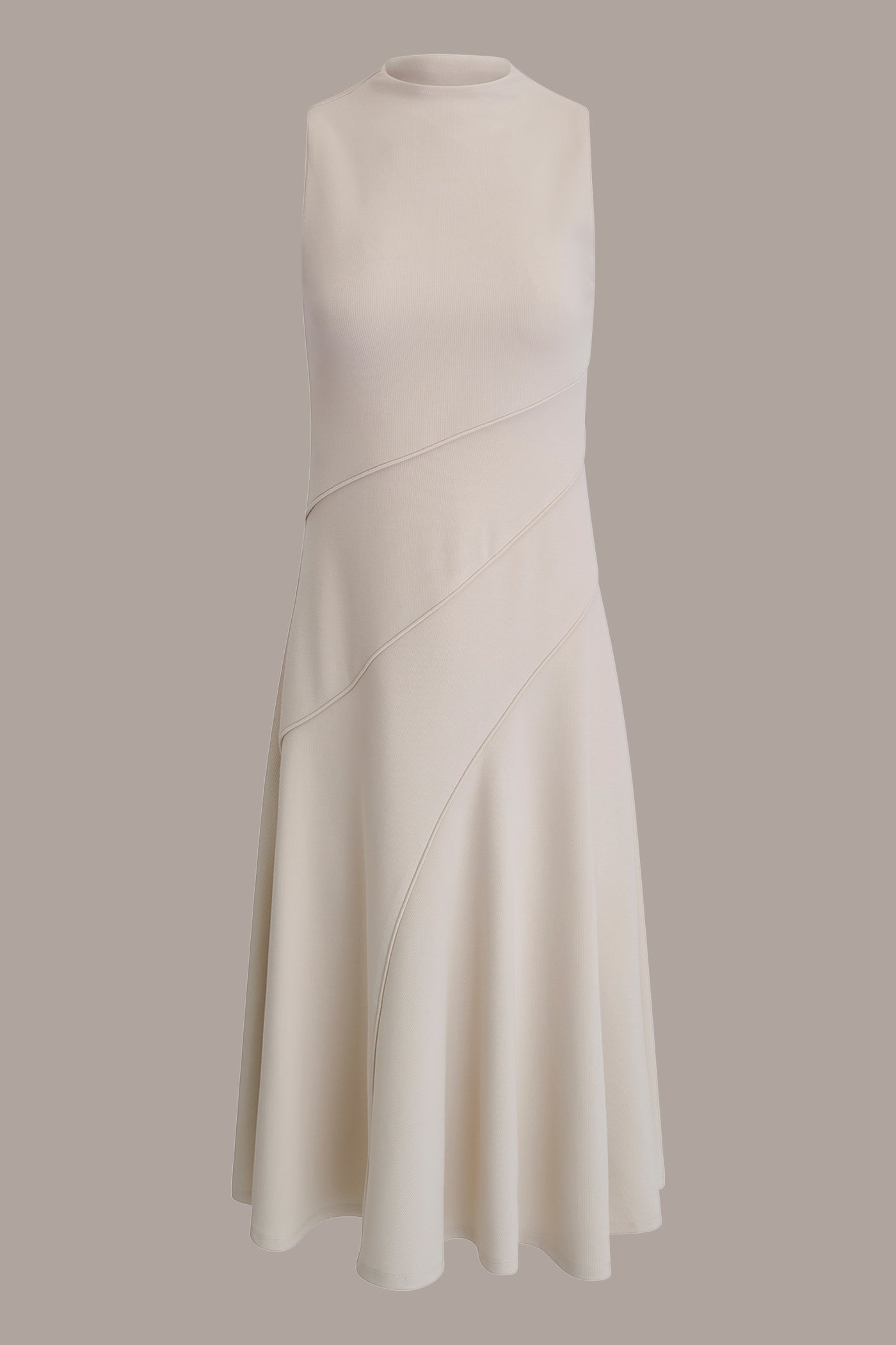 Donna Karan | DIAGONAL RIB MIDI A-LINE DRESS