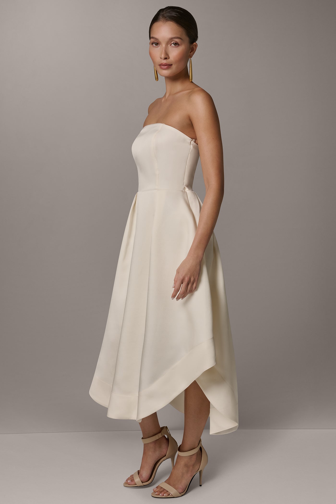 Donna Karan | MIKADO STRAPLESS MIDI GOWN