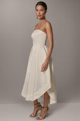 Donna Karan | MIKADO STRAPLESS MIDI GOWN