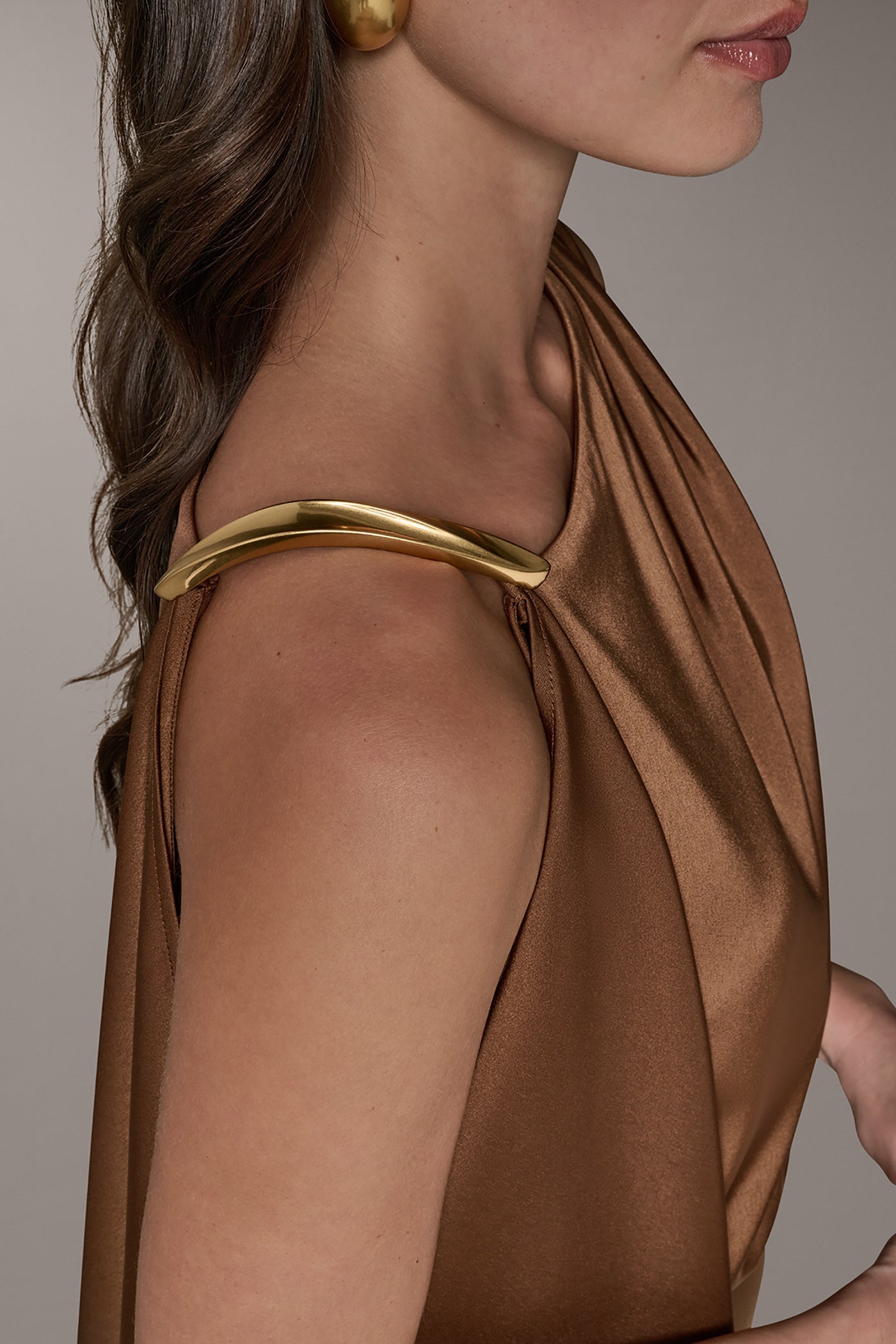 Donna Karan | SLEEVELESS ASYMMETRIC MIDI DRESS