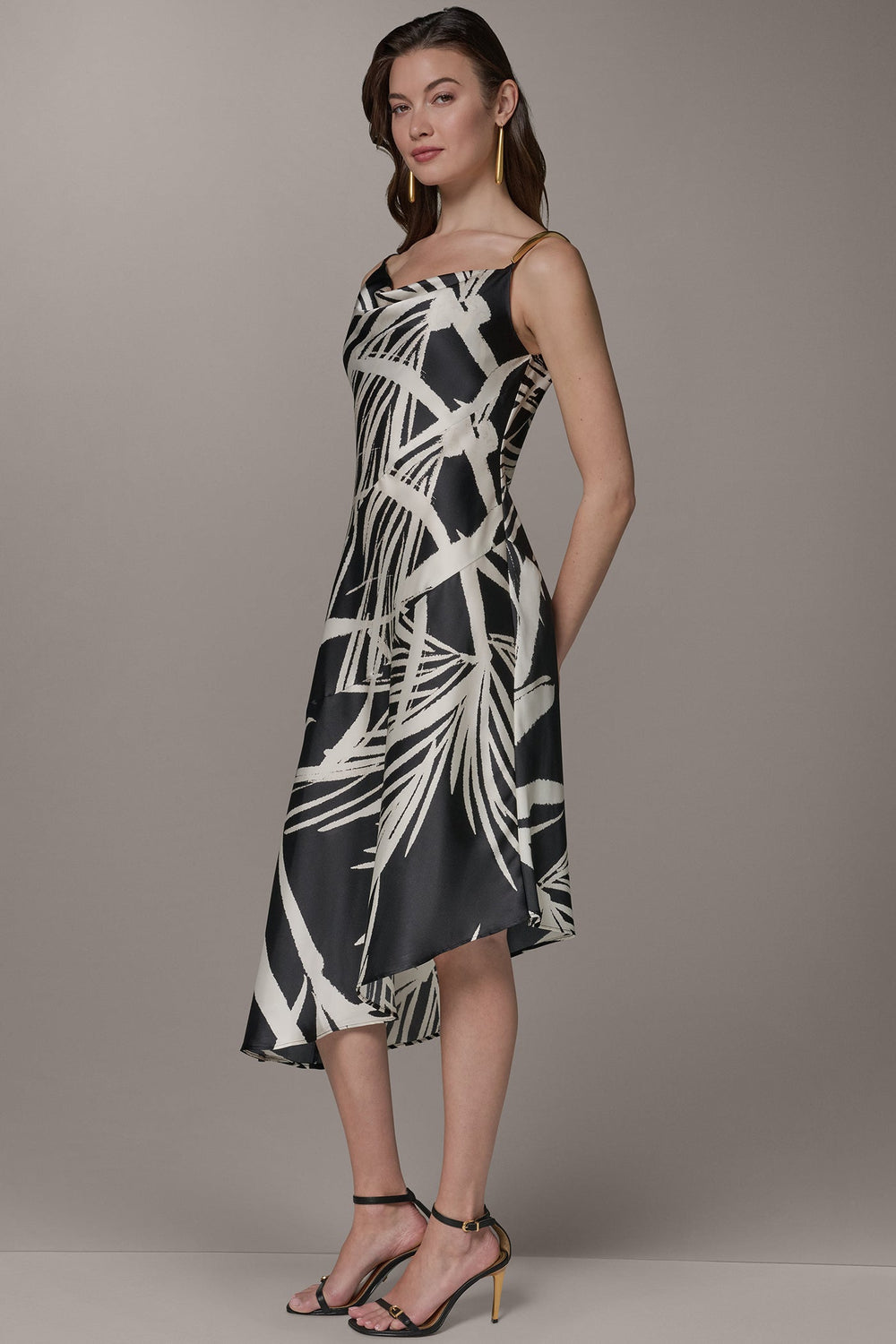 Donna Karan | ASYMMETRIC MIDI SLIP DRESS