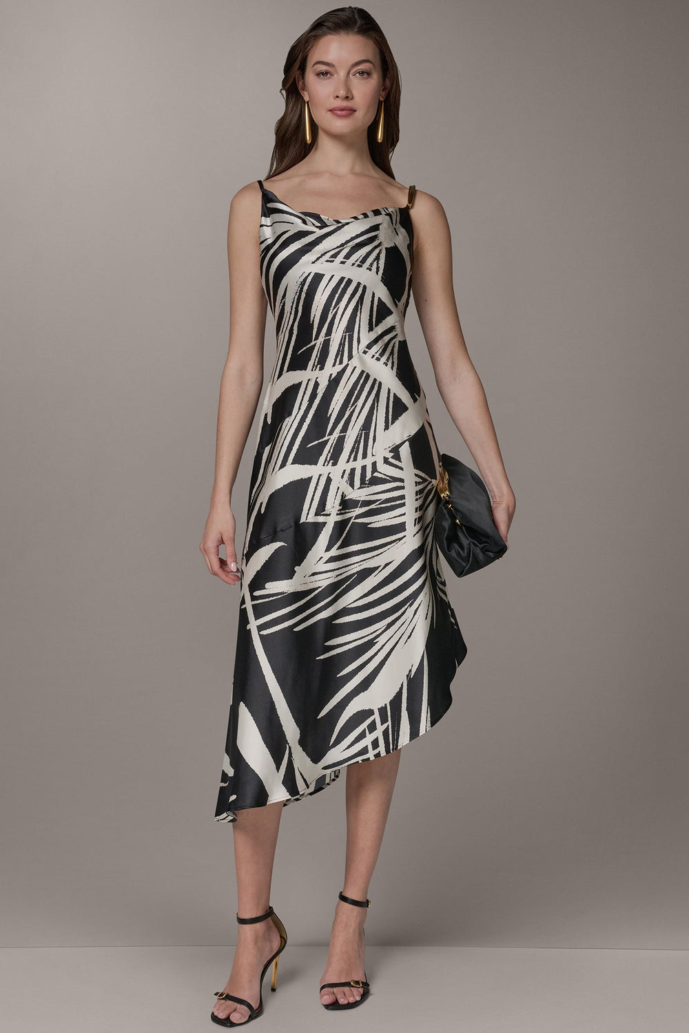 Donna Karan | ASYMMETRIC MIDI SLIP DRESS