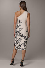 Donna Karan | FLORAL ONE-SHOULDER SHEATH DRESS