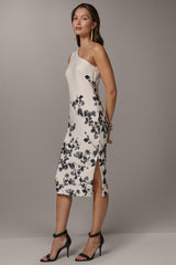 Donna Karan | FLORAL ONE-SHOULDER SHEATH DRESS