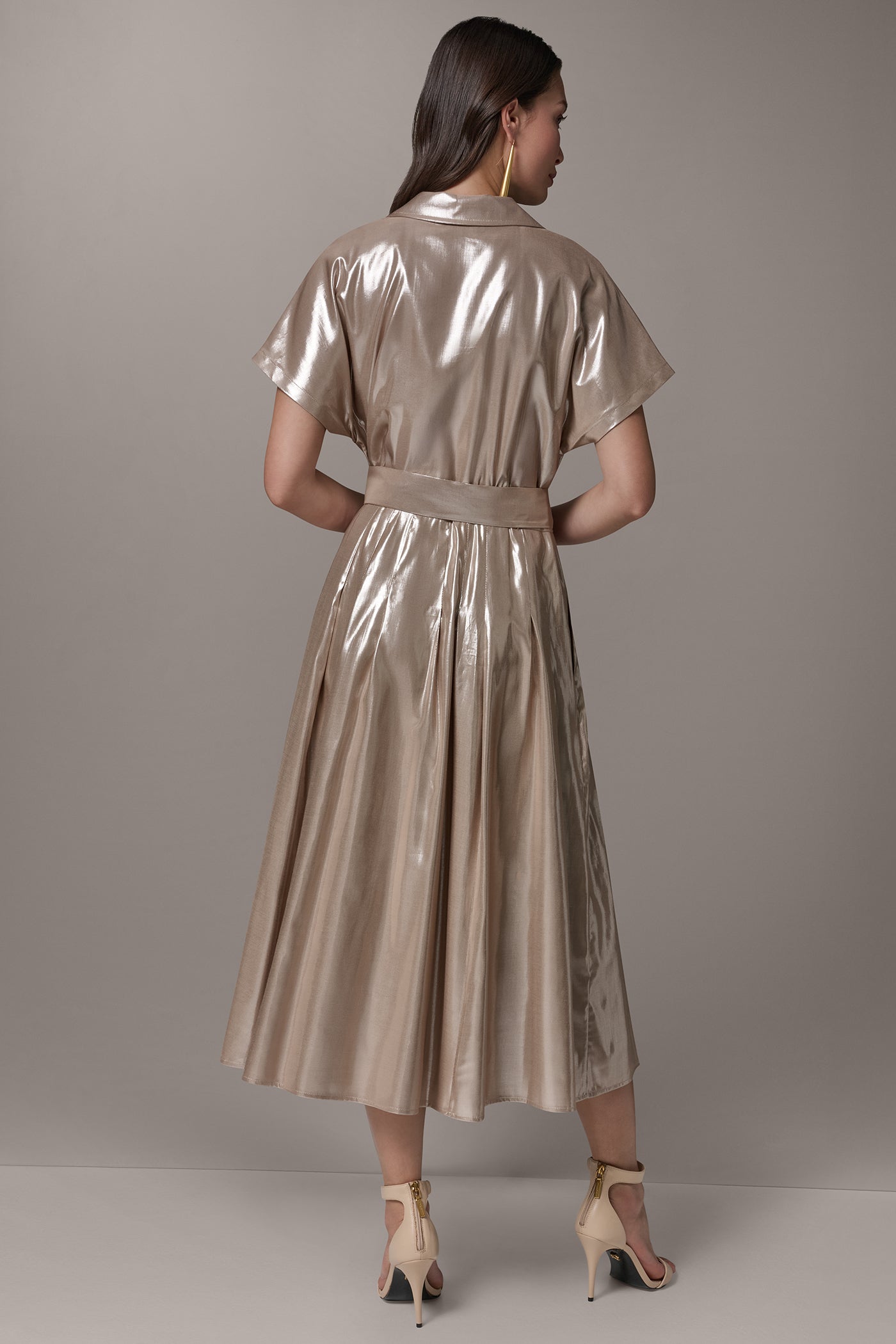 Donna Karan | SHORT SLEEVE MIDI SHIRT DRESS