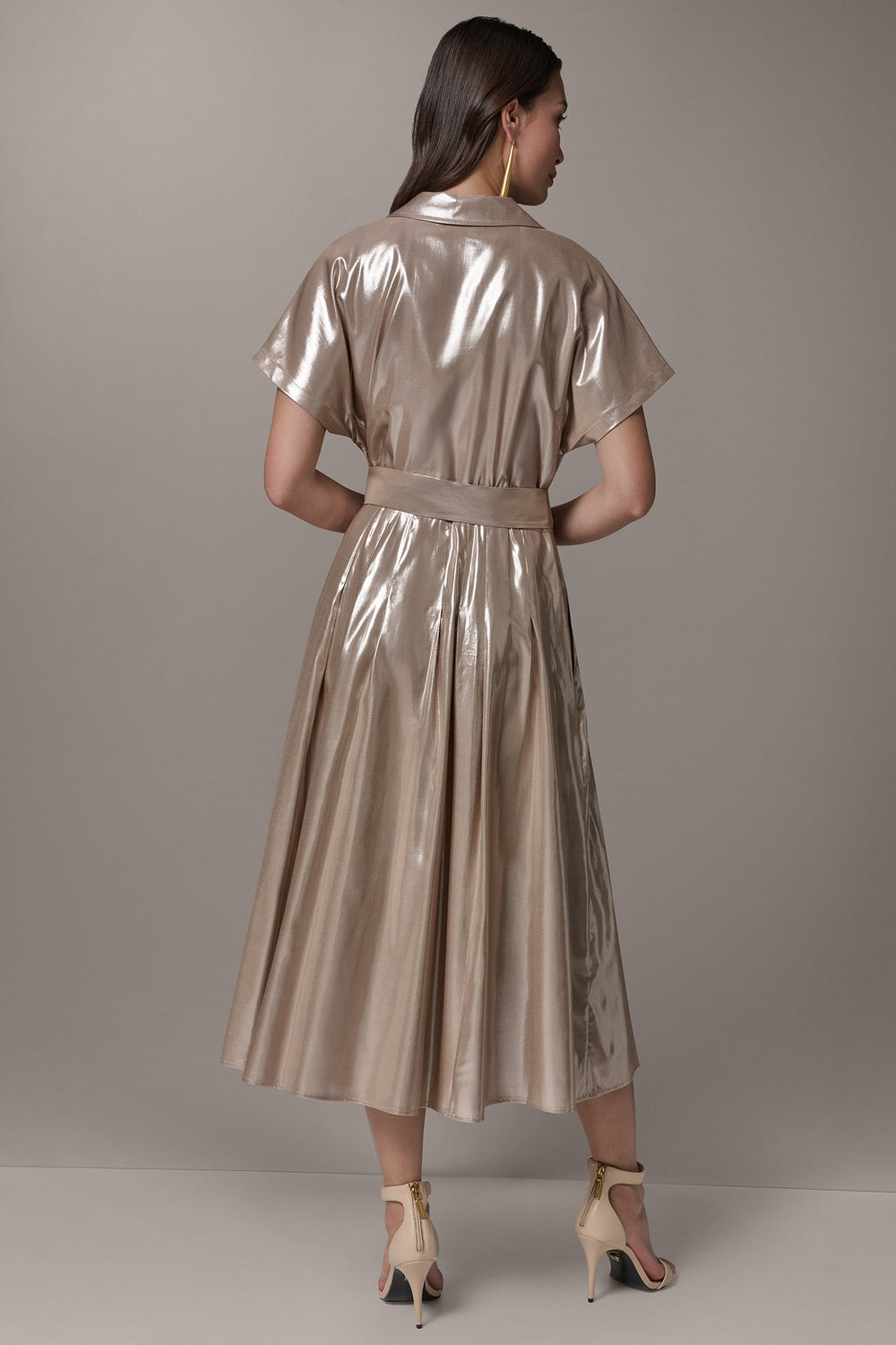 Donna Karan | SHORT SLEEVE MIDI SHIRT DRESS