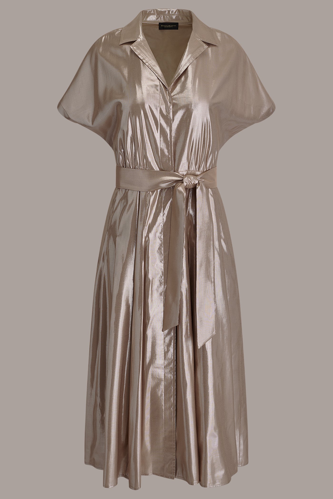 Donna Karan | SHORT SLEEVE MIDI SHIRT DRESS