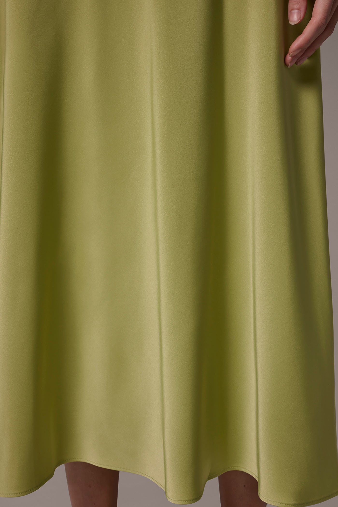 Donna Karan | SATIN MIDI A-LINE HALTER DRESS