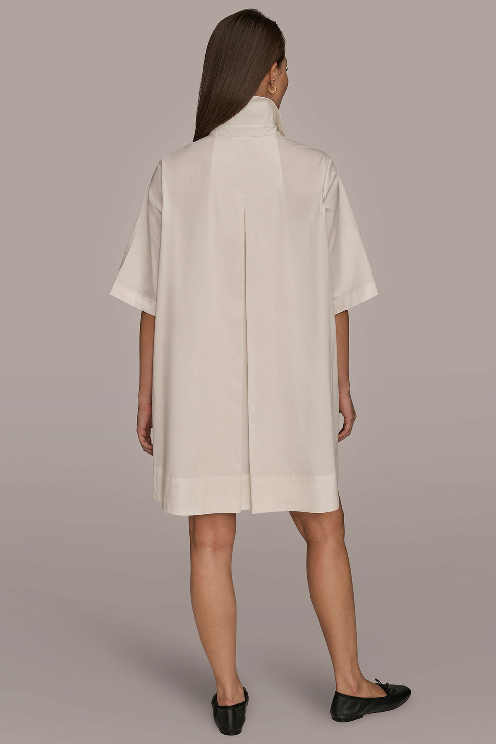 Donna Karan | ELBOW-SLEEVE MINI SHIRT DRESS