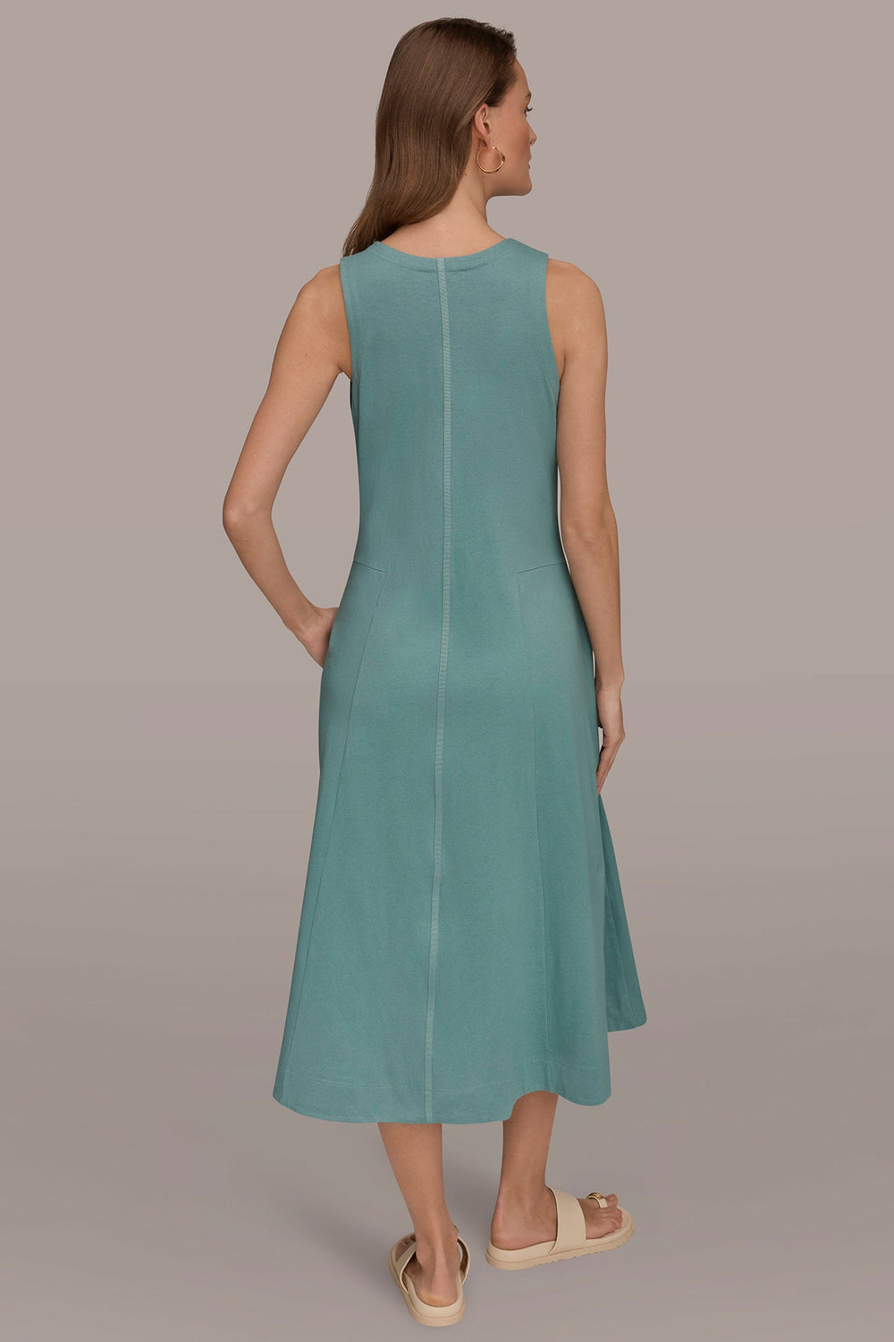 Donna Karan | SLEEVELESS MIDI TRAPEZE DRESS