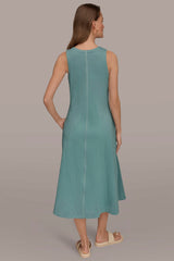 Donna Karan | SLEEVELESS MIDI TRAPEZE DRESS