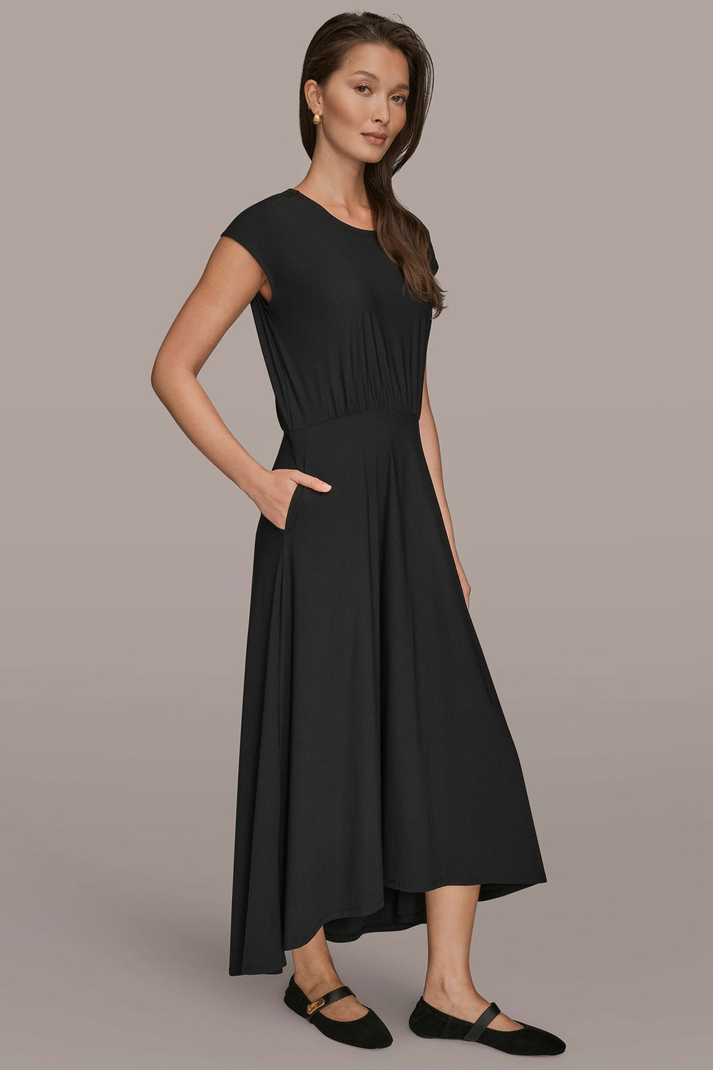 Donna Karan | THE MODERN TRAVEL MIDI FIT AND FLARE DRESS