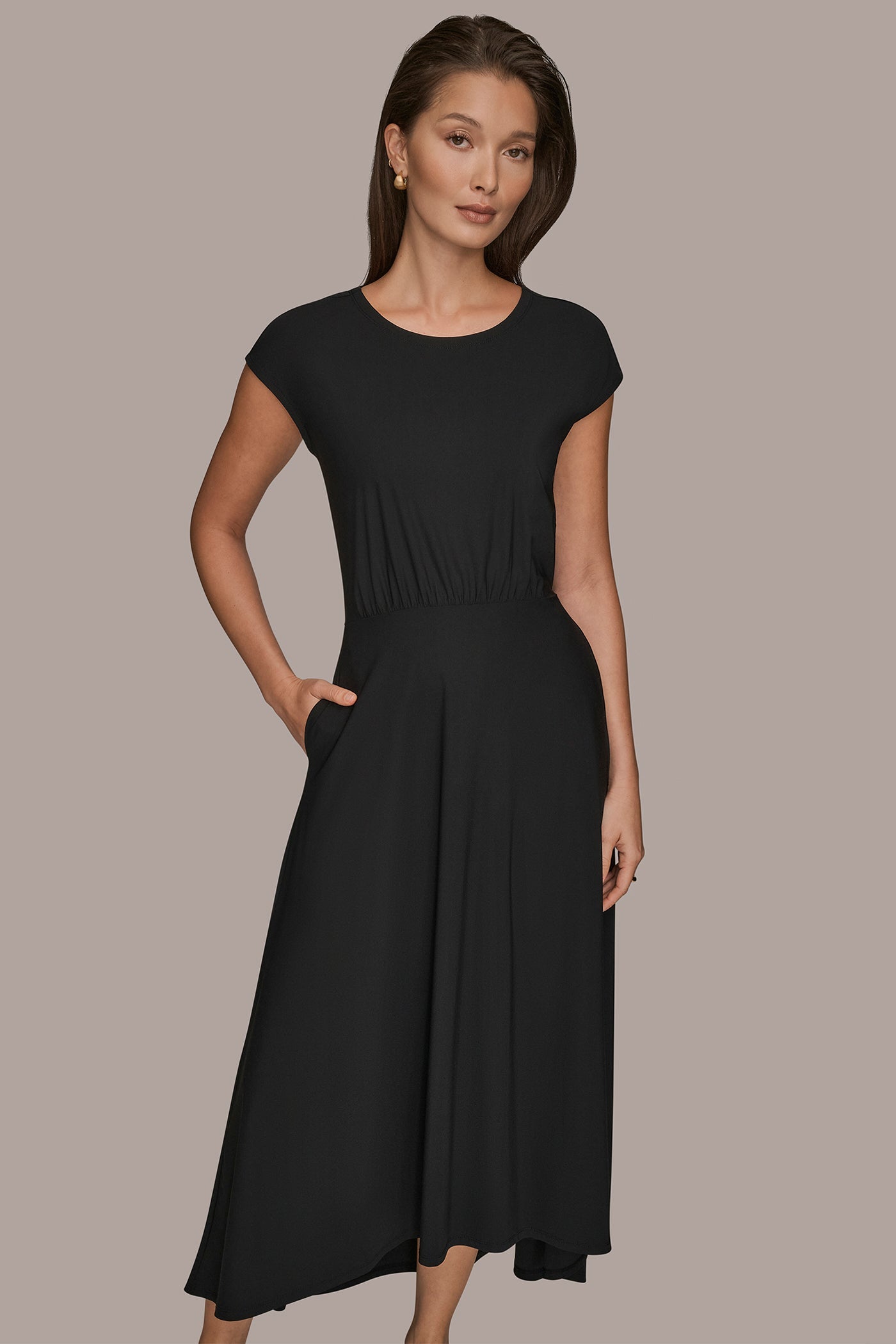 Donna Karan | THE MODERN TRAVEL MIDI FIT AND FLARE DRESS