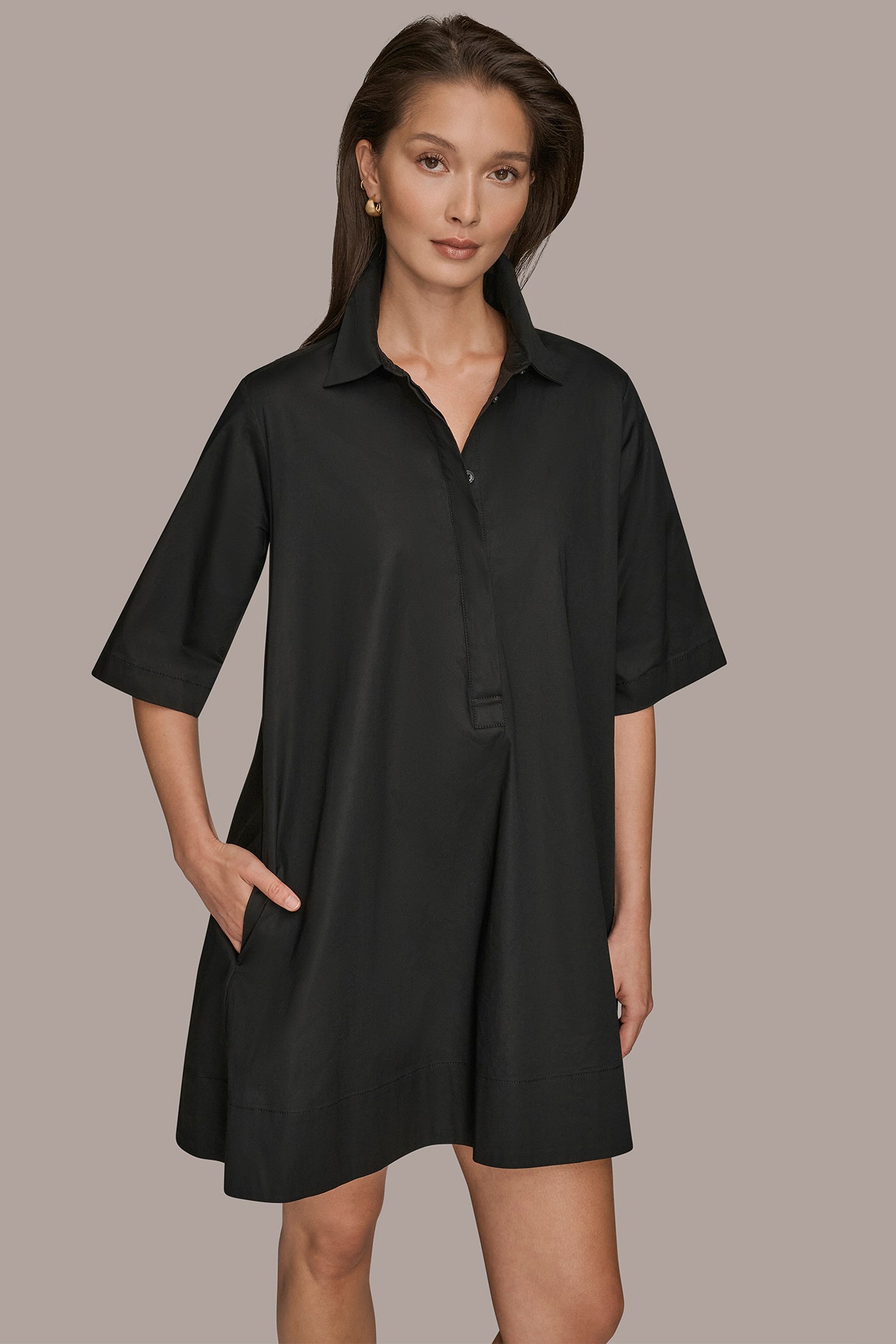 Donna Karan | ELBOW-SLEEVE DRESS