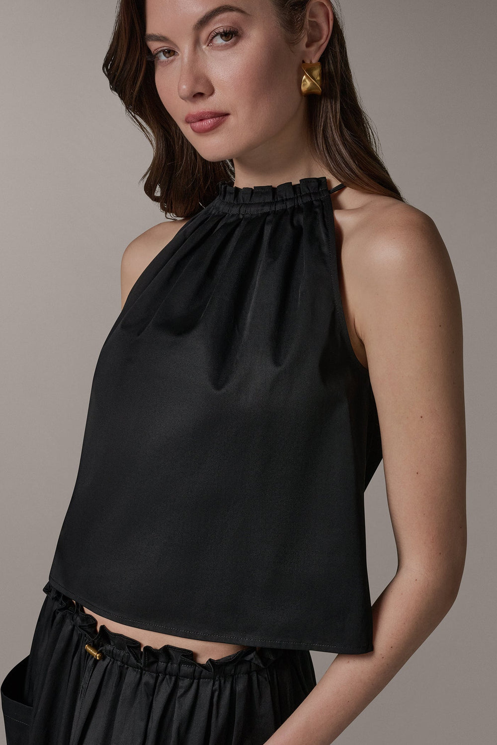 Donna Karan | TWO-PIECE HALTER TOP AND MIDI SKIRT