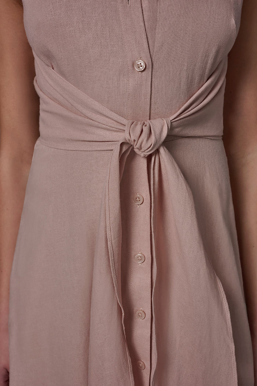 Donna Karan | LINEN-BLEND MIDI SHIRT DRESS