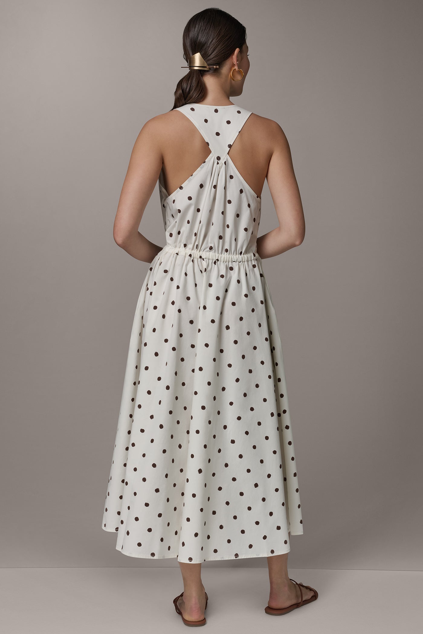 Donna Karan | SLEEVELESS MIDI HALTER DRESS