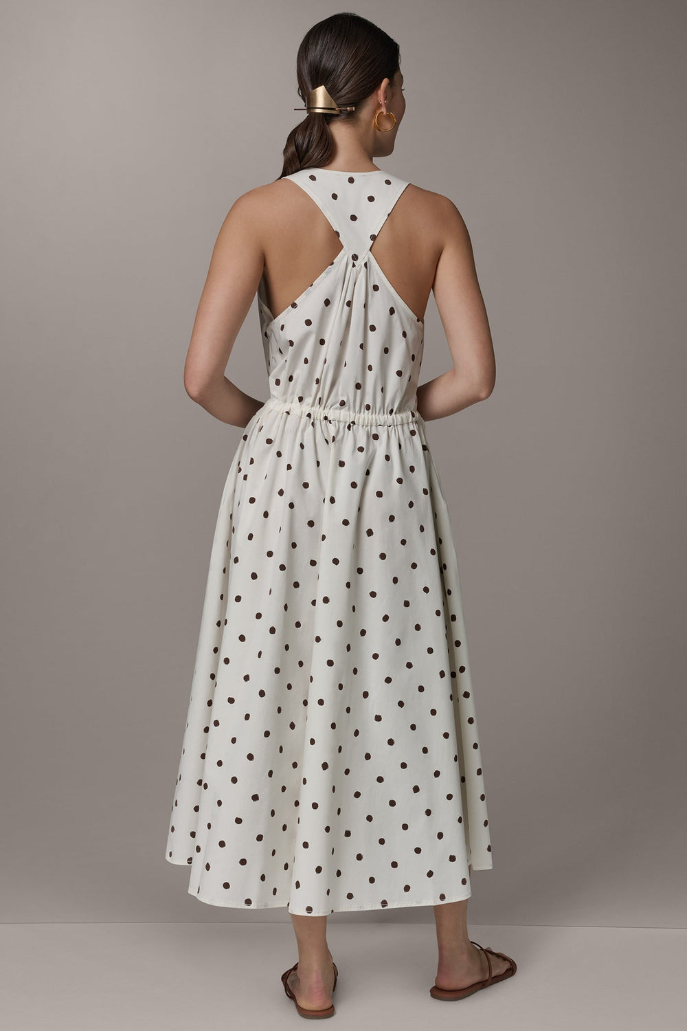 Donna Karan | SLEEVELESS MIDI HALTER DRESS