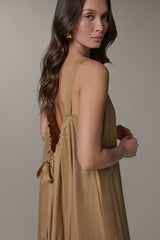 Donna Karan | SLEEVELESS MAXI TRAPEZE DRESS