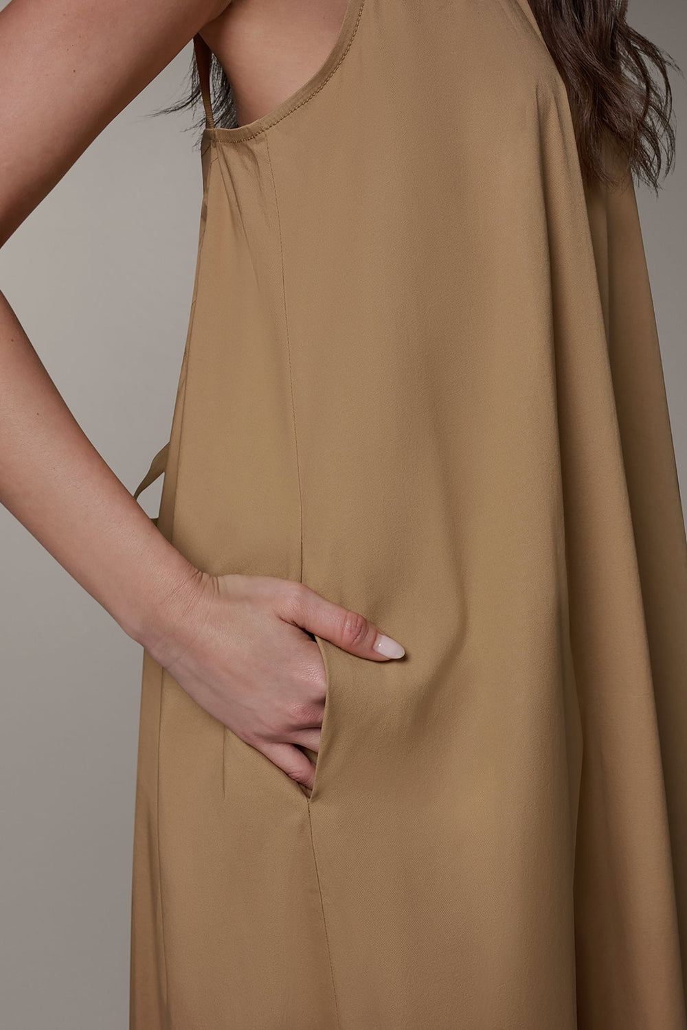 Donna Karan | SLEEVELESS MAXI TRAPEZE DRESS