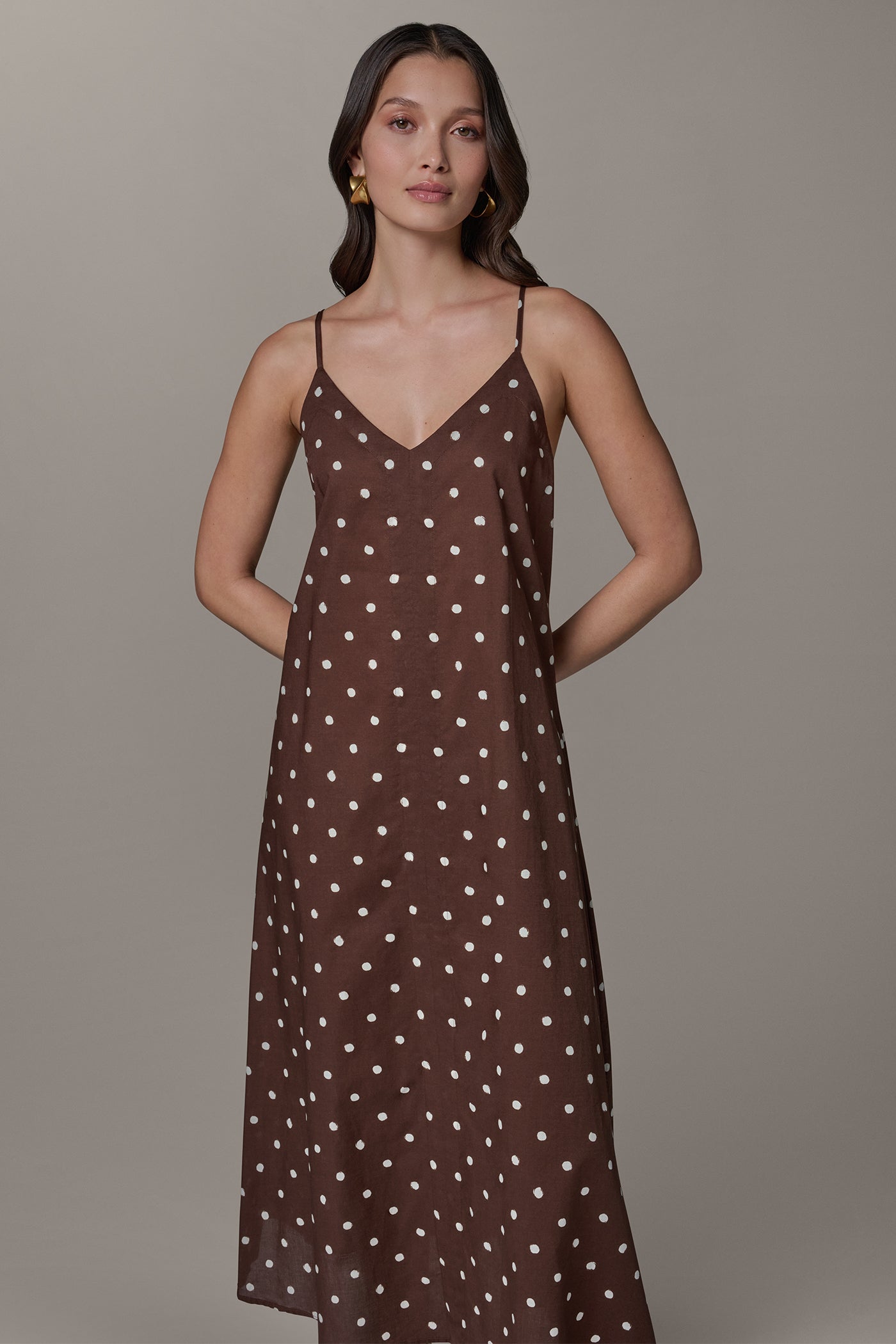 Donna Karan | SLEEVELESS MAXI CUTOUT DRESS