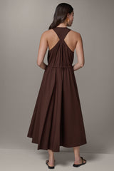 Donna Karan | SLEEVELESS MIDI HALTER DRESS