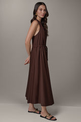 Donna Karan | SLEEVELESS MIDI HALTER DRESS