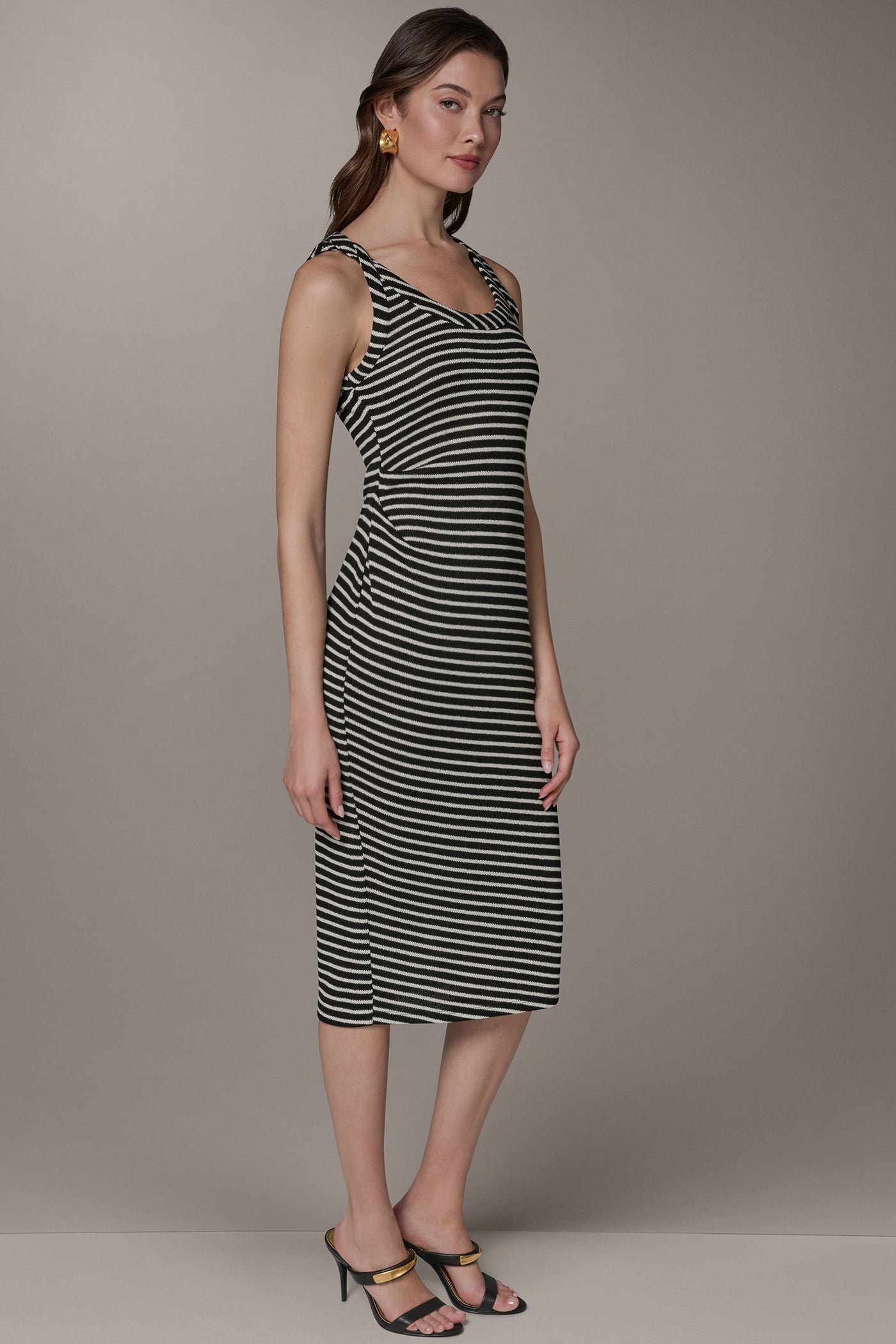 Donna Karan | SLEEVELESS TWIST MIDI DRESS