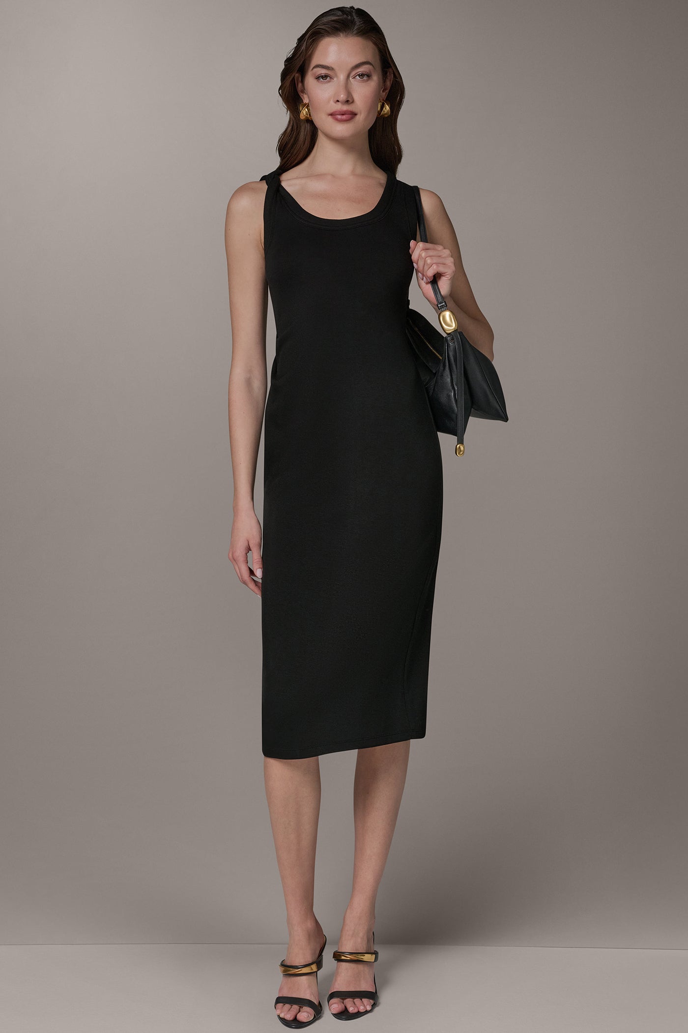 Donna Karan | SLEEVELESS TWIST MIDI DRESS