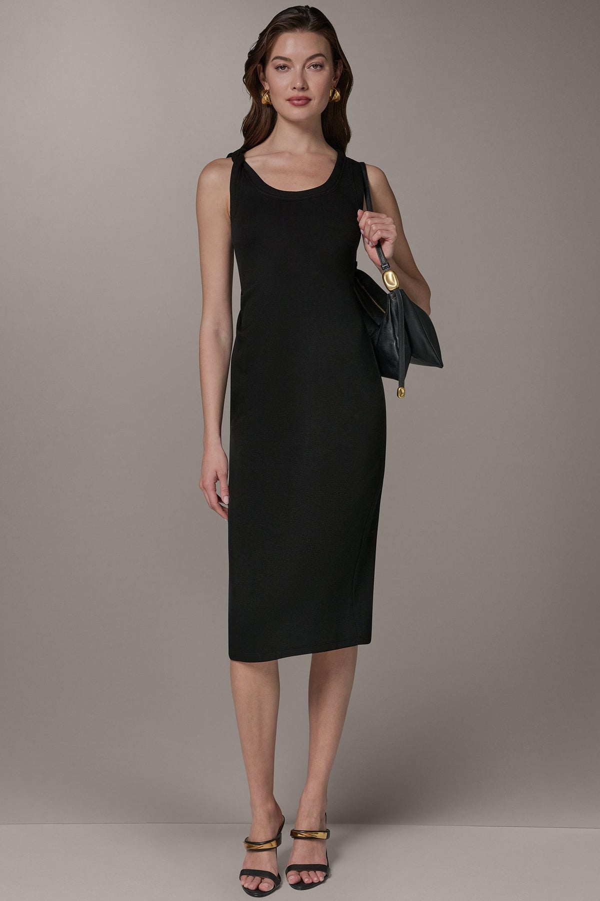 Donna Karan | SLEEVELESS TWIST MIDI DRESS