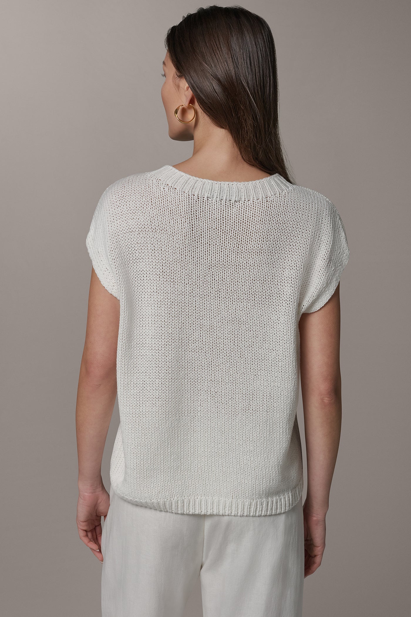 Donna Karan | SLEEVELESS FLORAL SWEATER