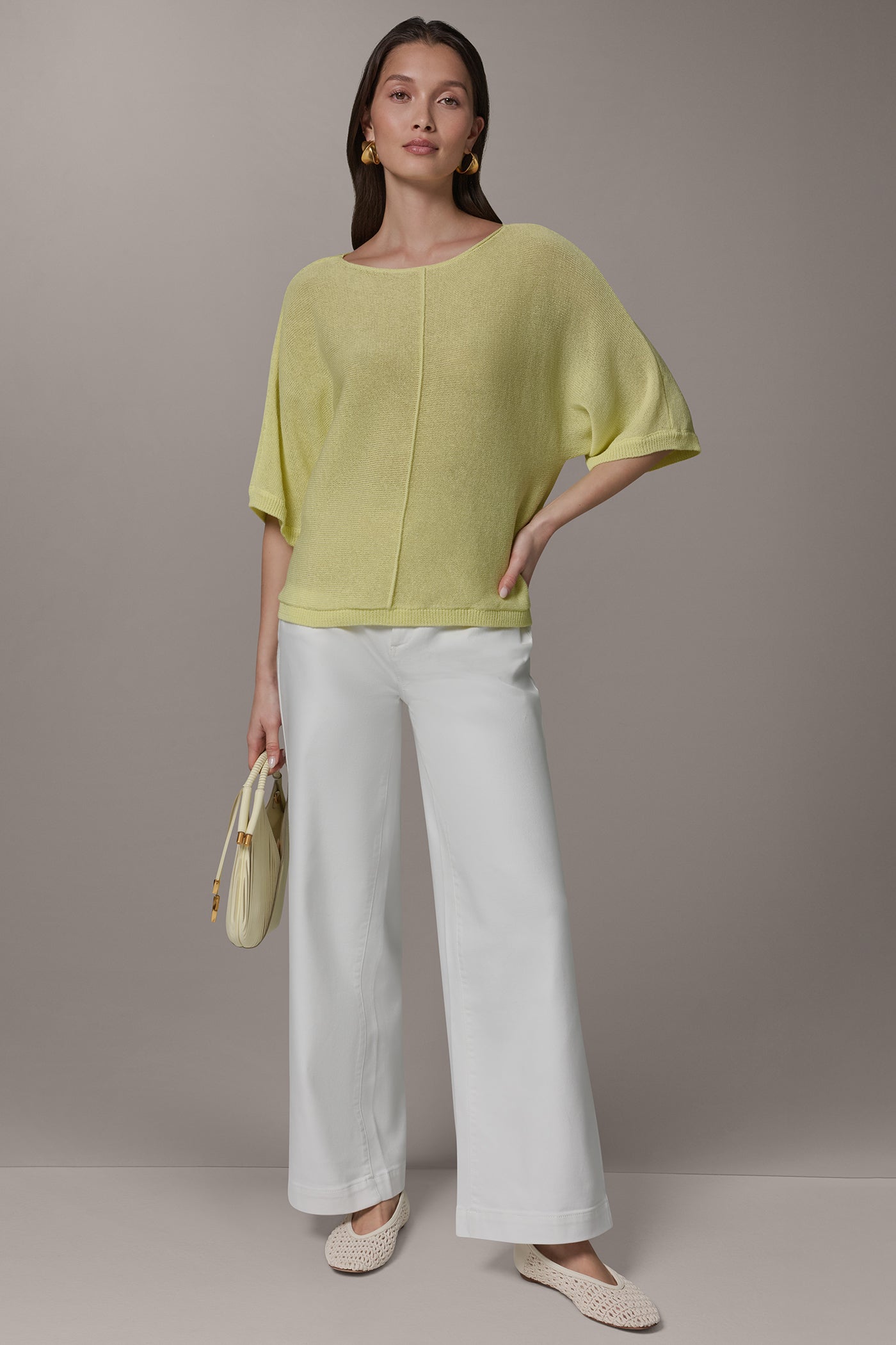 Donna Karan | DOLMAN SLEEVE BALLET NECK SWEATER