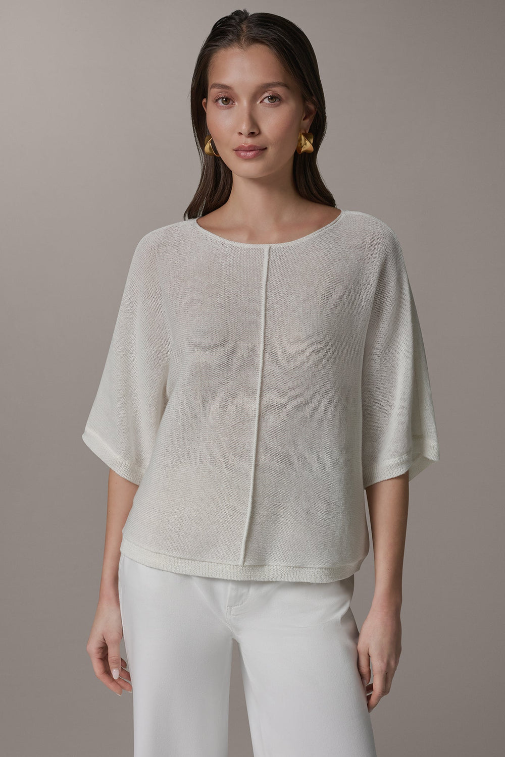 Donna Karan | DOLMAN SLEEVE BALLET NECK SWEATER