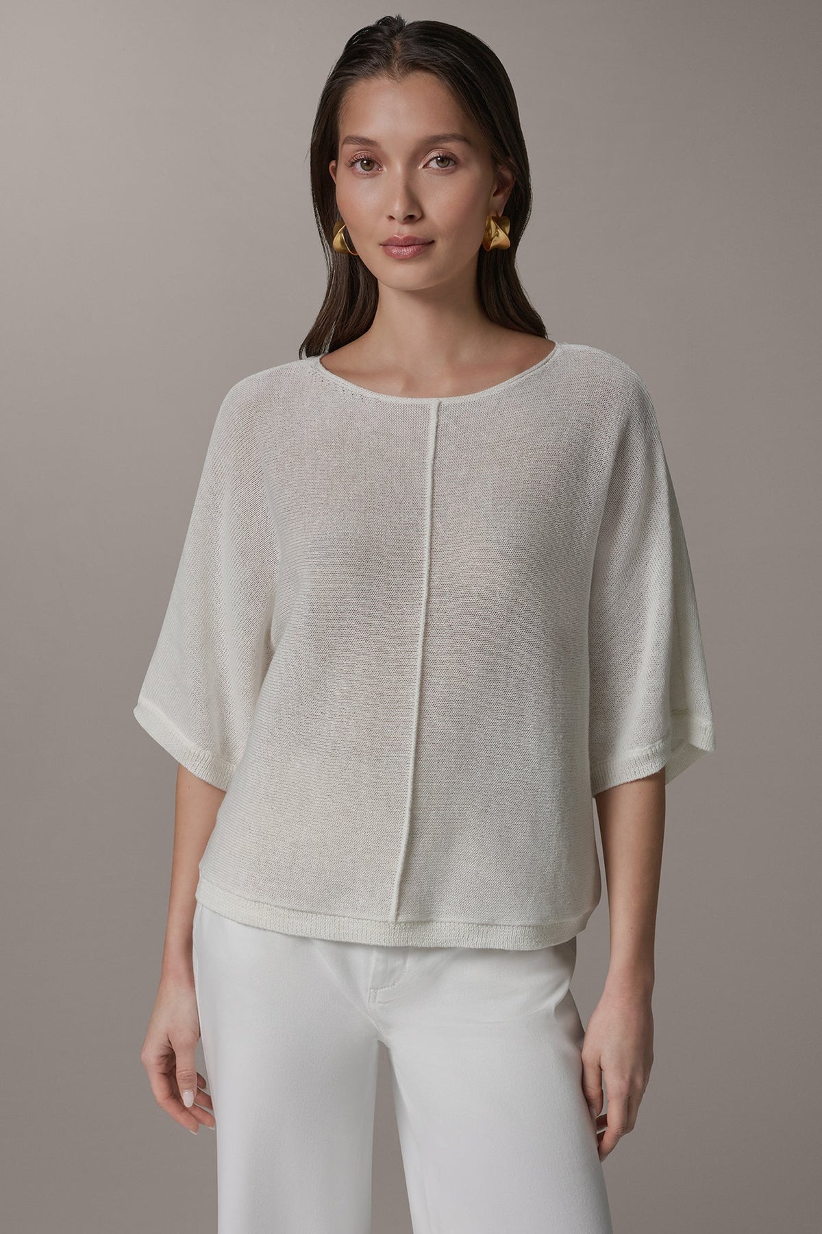 Donna Karan | DOLMAN SLEEVE BALLET NECK SWEATER