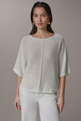 Donna Karan | DOLMAN SLEEVE BALLET NECK SWEATER