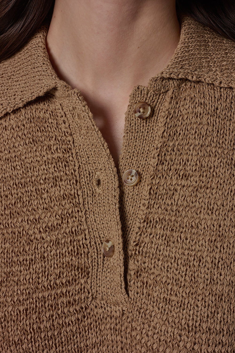 Donna Karan | SLEEVELESS POLO SWEATER