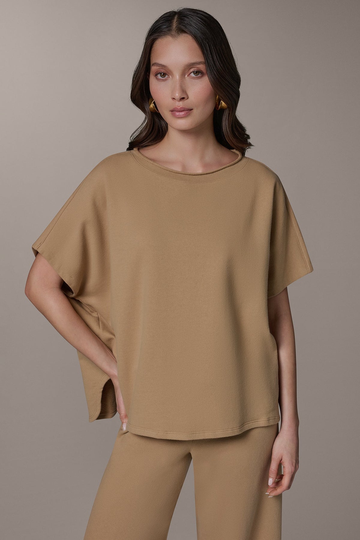 Donna Karan | SHORT SLEEVE BOATNECK PULLOVER