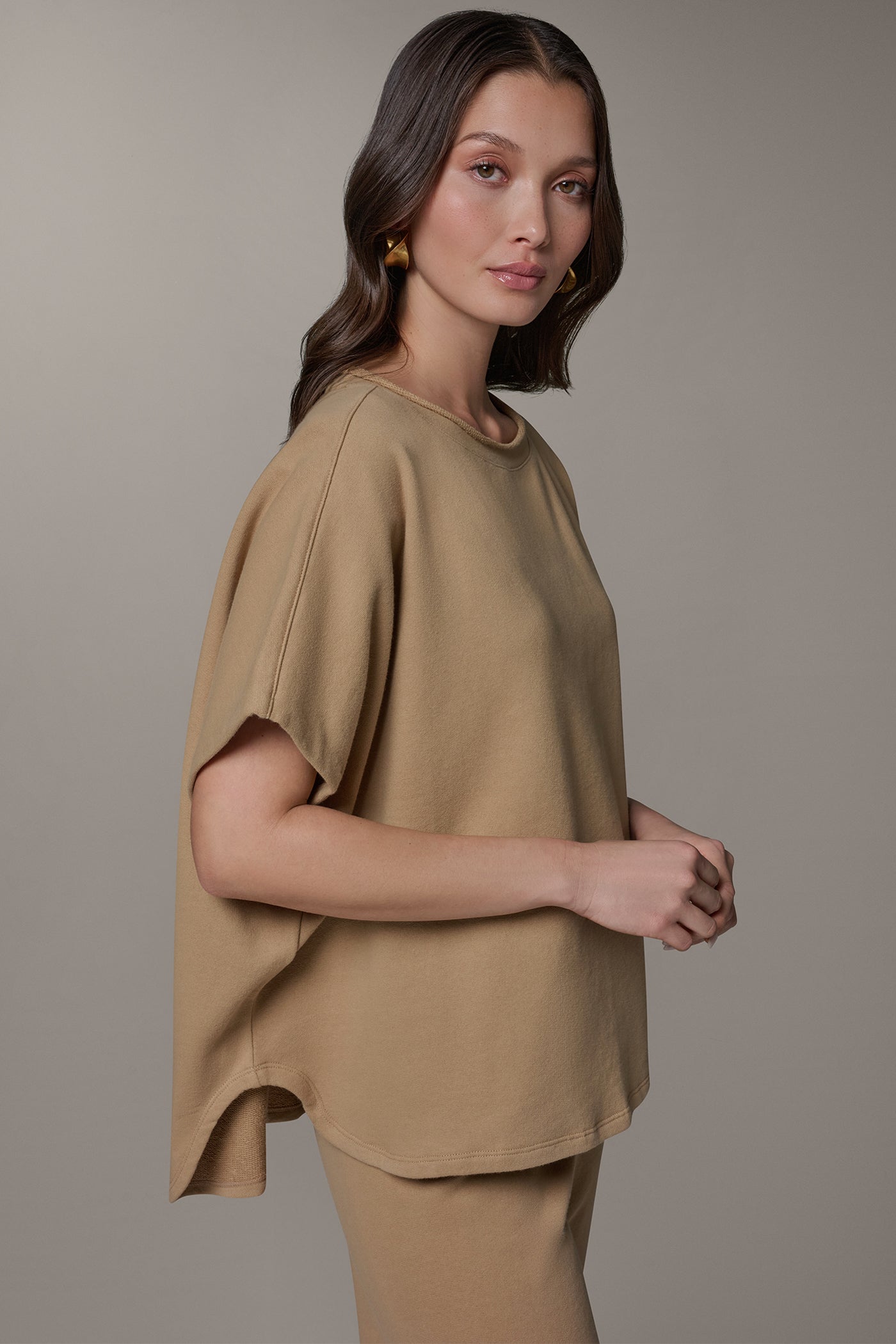 Donna Karan | SHORT SLEEVE BOATNECK PULLOVER