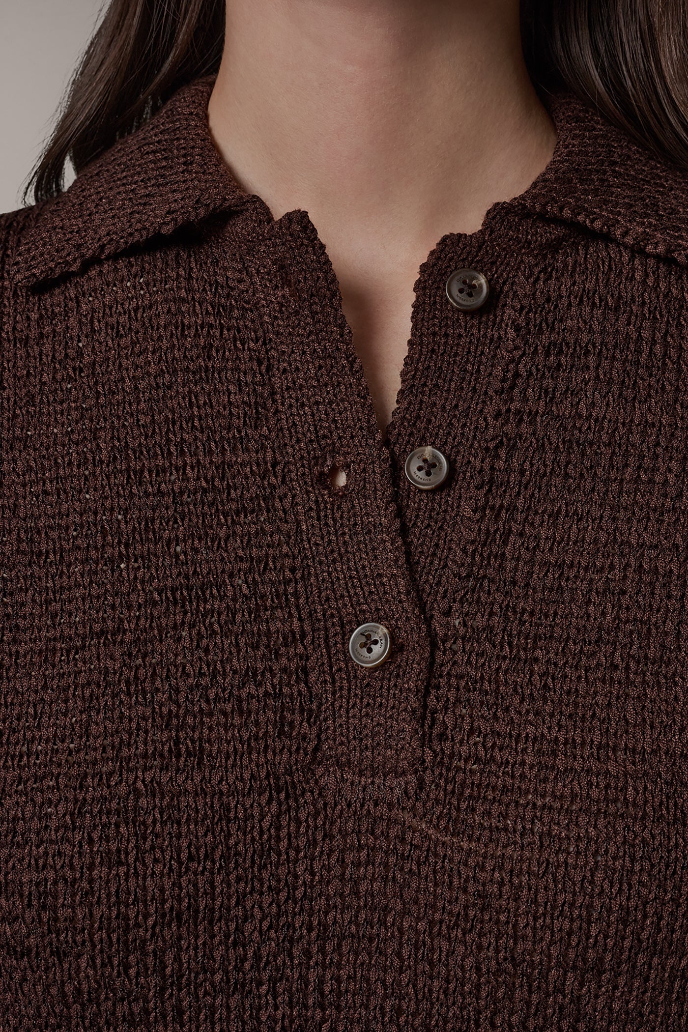 Donna Karan | SLEEVELESS POLO SWEATER