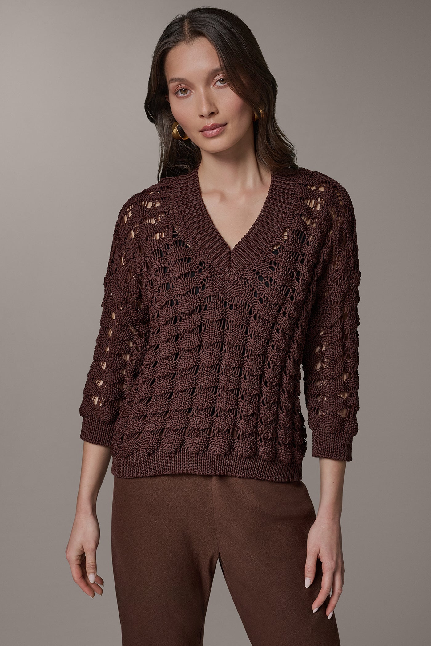 Donna Karan | 3/4 SLEEVE SWEATER