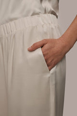 Donna Karan | SATIN MID-RISE RELAXED PANT