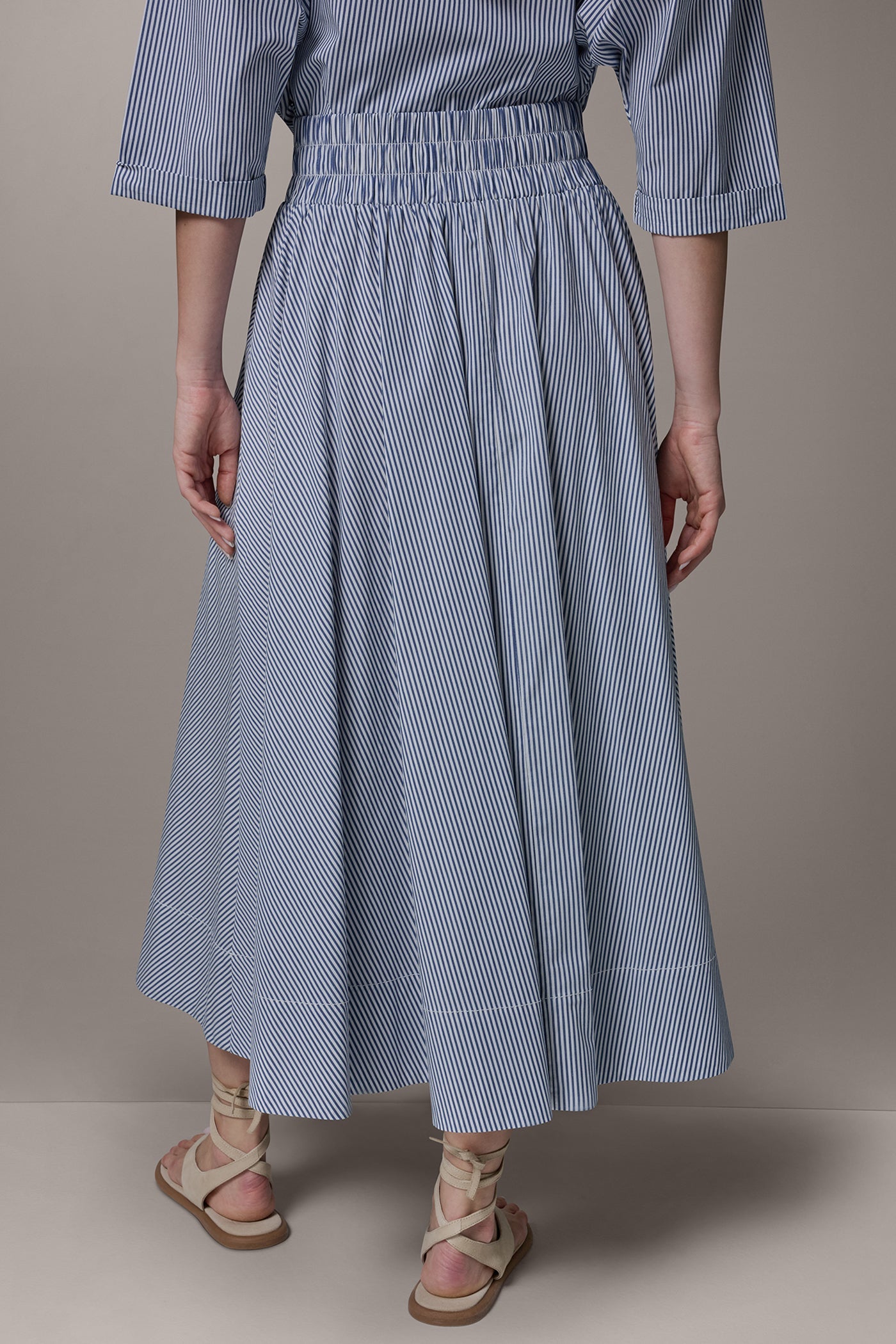 Donna Karan | STRIPE MAXI A-LINE SKIRT