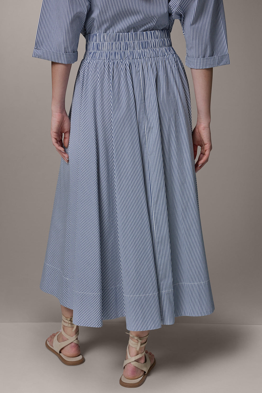 Donna Karan | STRIPE MAXI A-LINE SKIRT