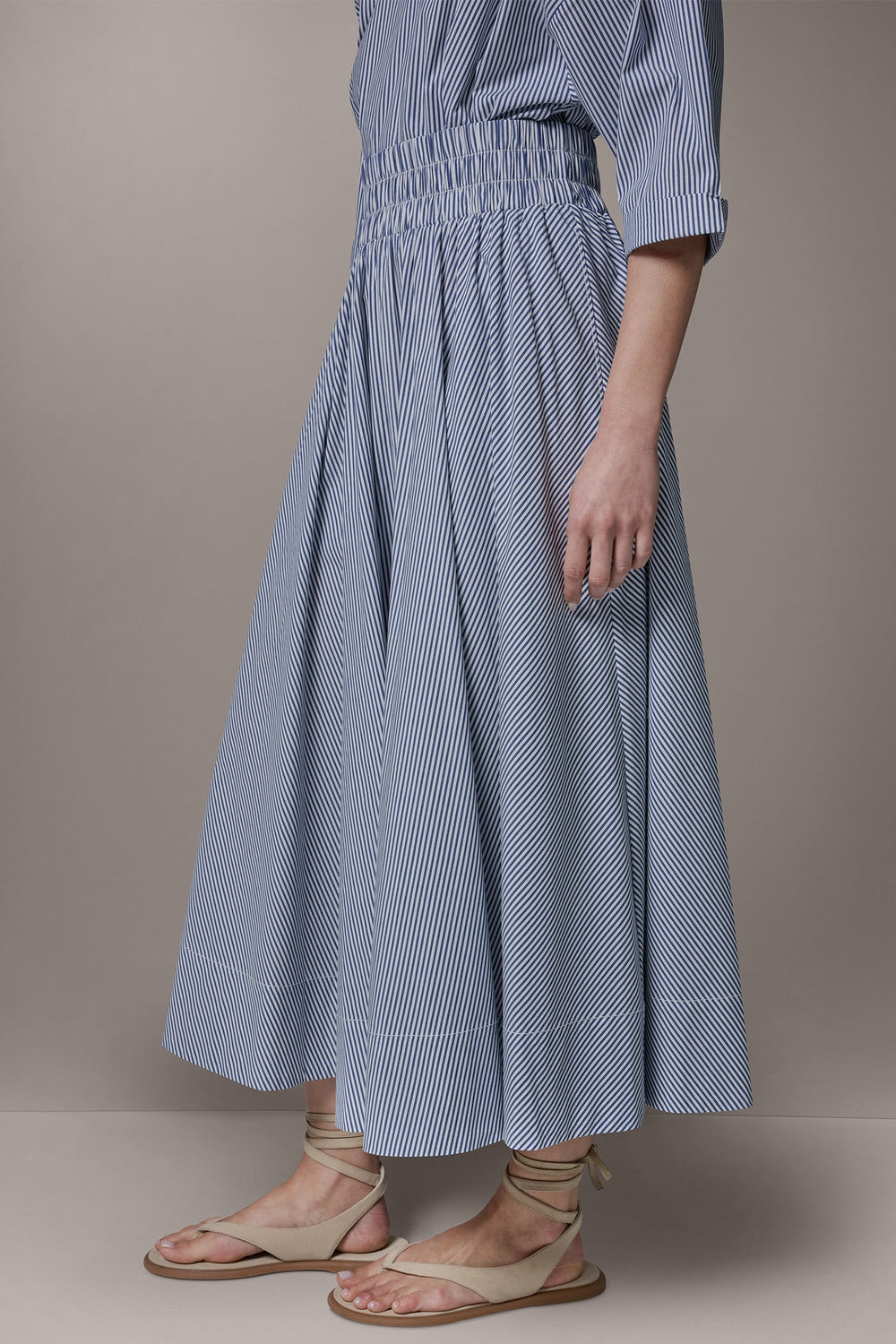 Donna Karan | STRIPE MAXI A-LINE SKIRT