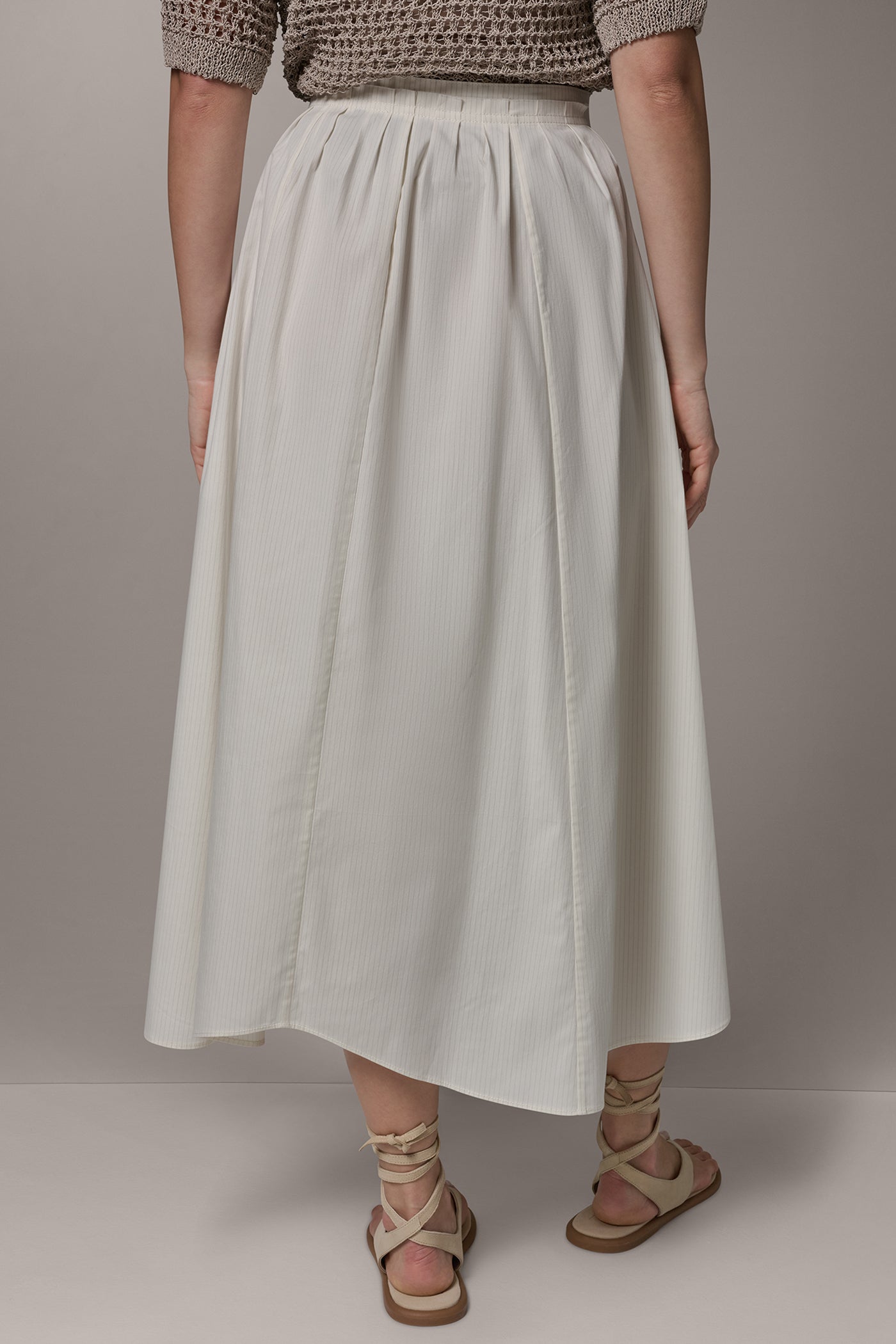 Donna Karan | PINSTRIPE MIDI A-LINE SKIRT