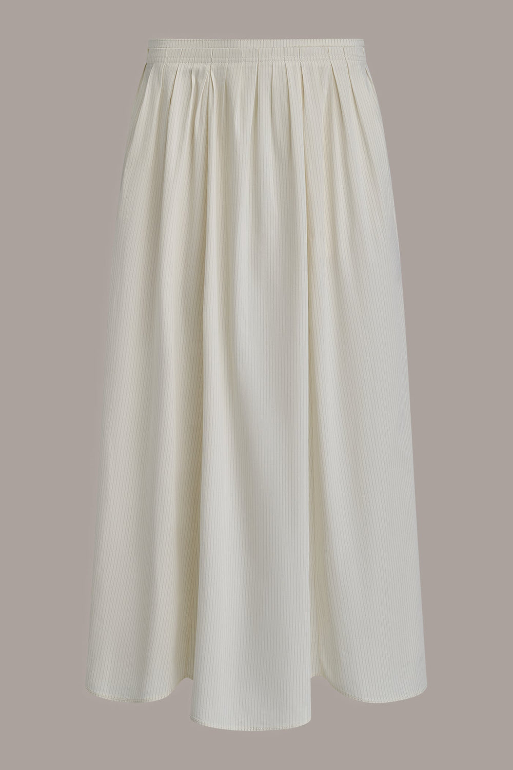Donna Karan | PINSTRIPE MIDI A-LINE SKIRT