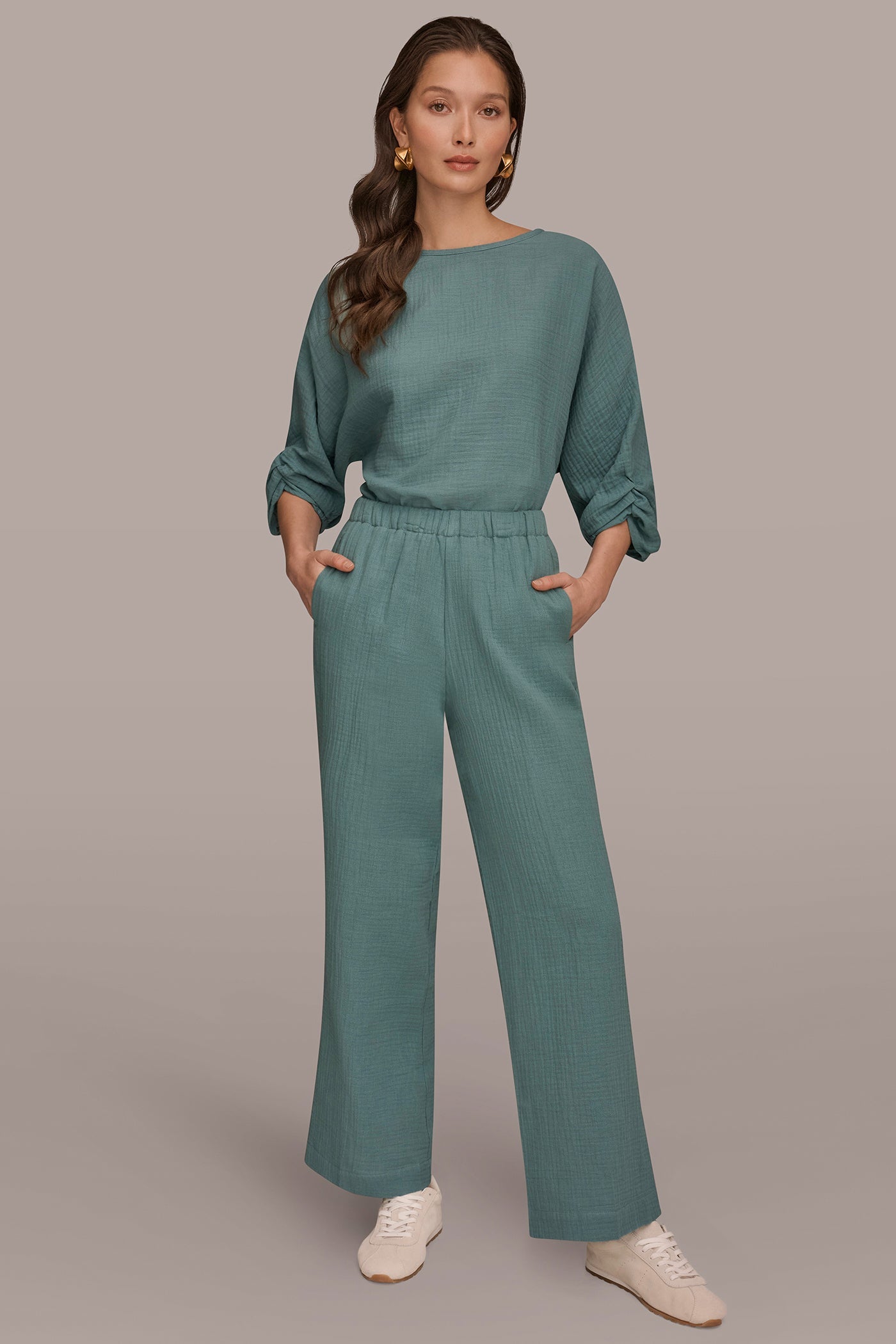 Donna Karan | MID-RISE STRAIGHT-LEG PANT